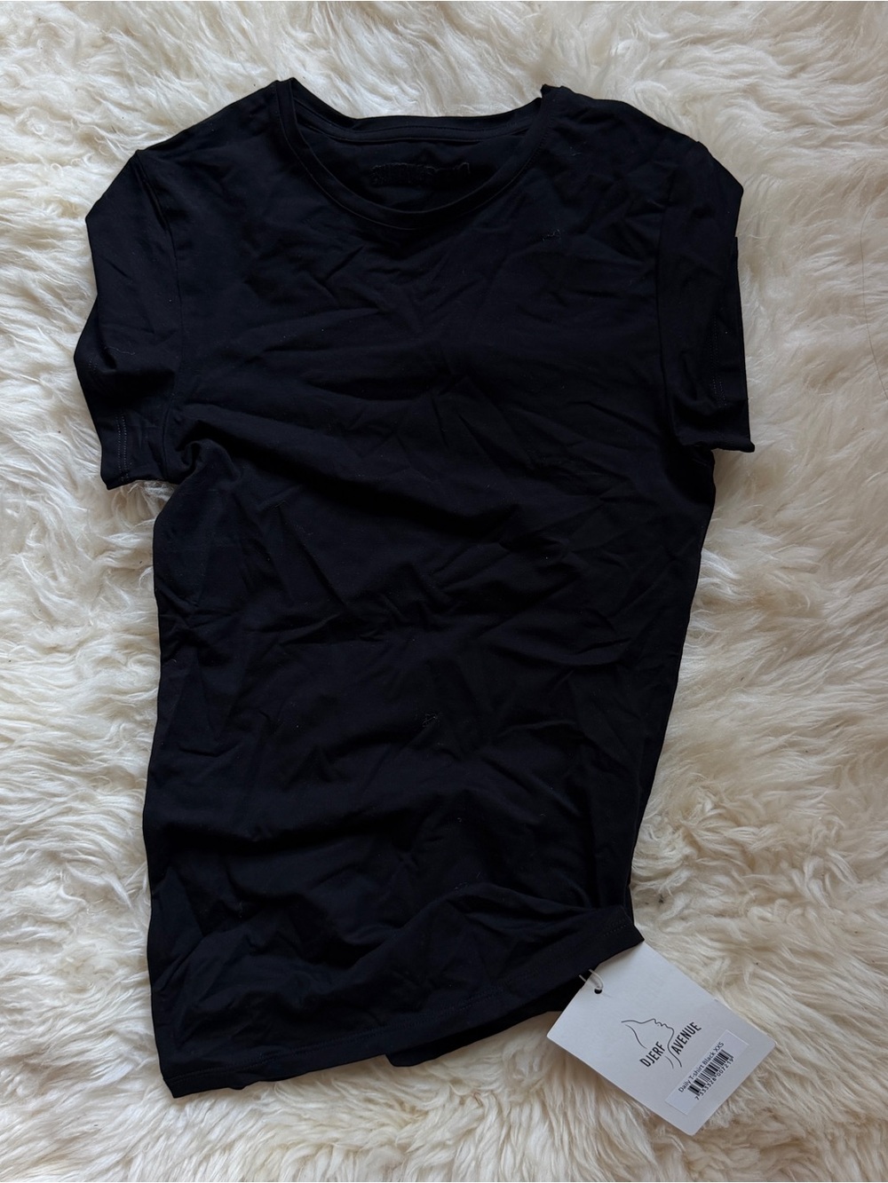 Djerf Avenue Black Short Sleeve Crew Tee